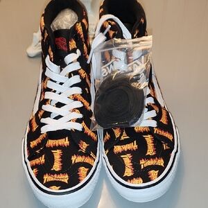 Vans High-Top Sneakers - Black and Orange
